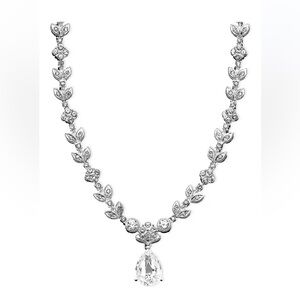 Eliot Danori Cubic Zirconia Leaf Necklace